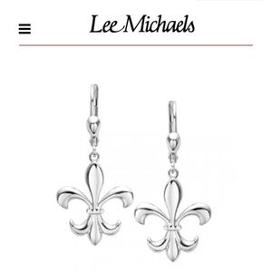 Lee Michaels Medium Fleur De Lis Earrings